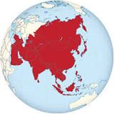 ¿Dónde se localiza Asia en el mapa?
