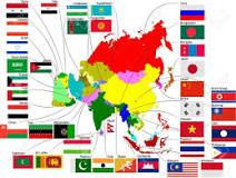 ¿Cuál es el color del mapa de Asia?
