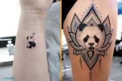 tatuaje panda minimalista