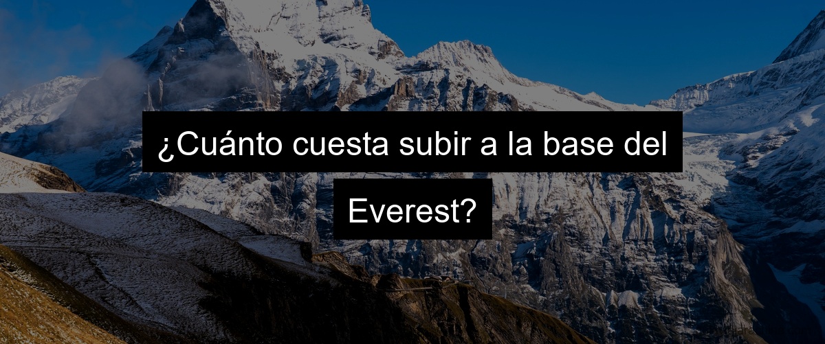 ¿Cuánto cuesta subir a la base del Everest?