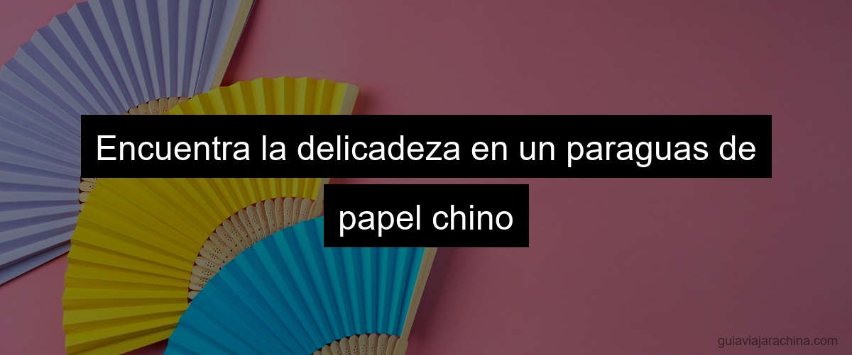 Encuentra la delicadeza en un paraguas de papel chino