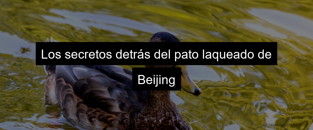 Los secretos detrás del pato laqueado de Beijing