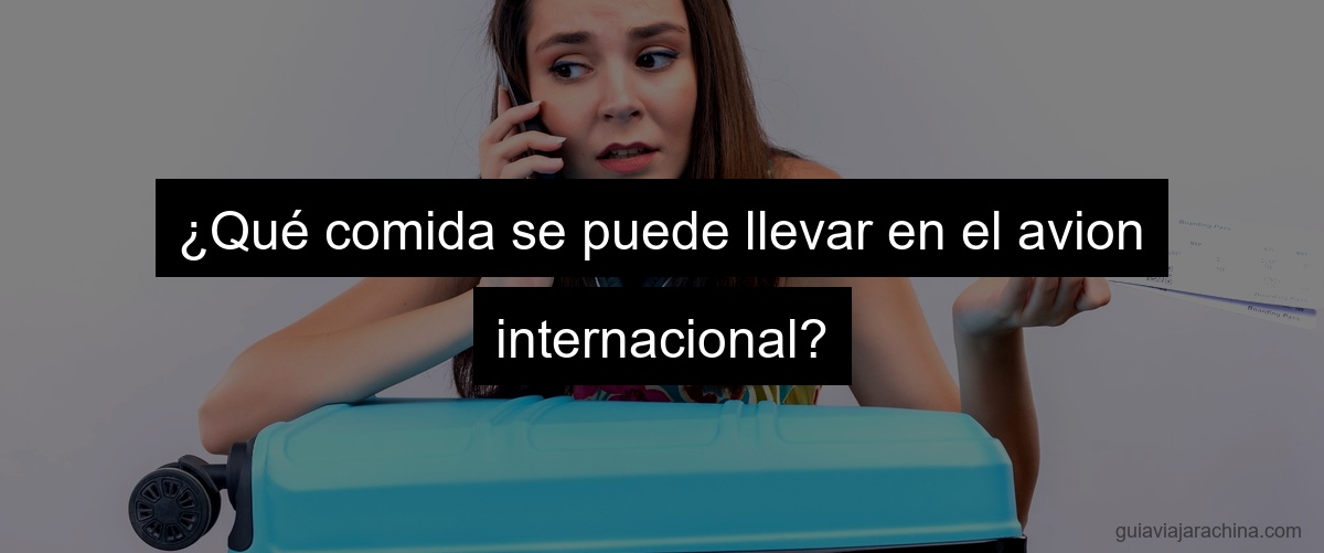 ¿Qué comida se puede llevar en el avion internacional?