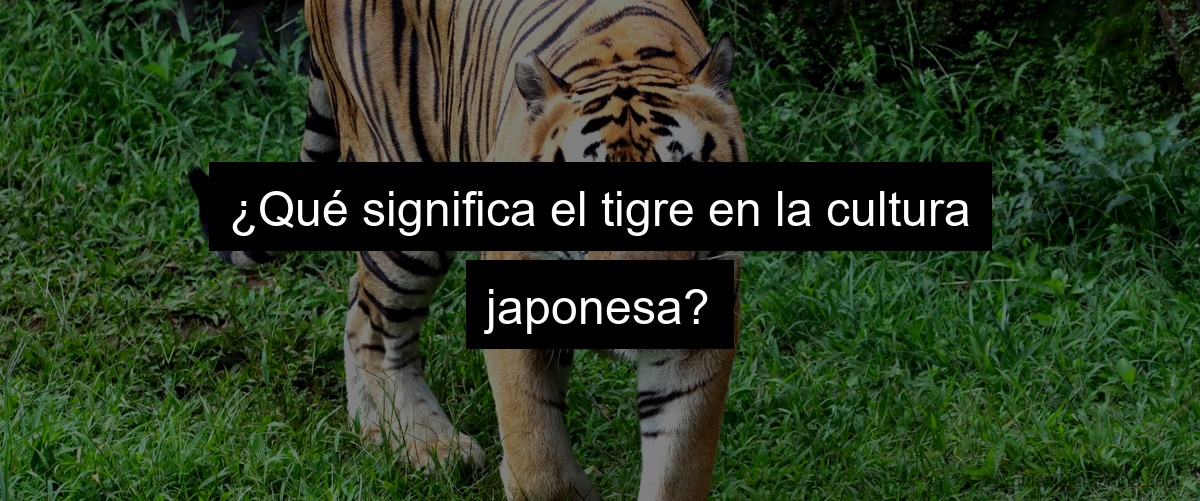 ¿Qué significa el tigre en la cultura japonesa?