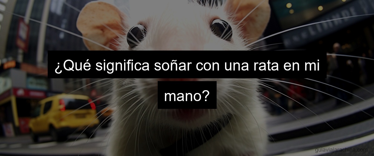 ¿Qué significa soñar con una rata en mi mano?