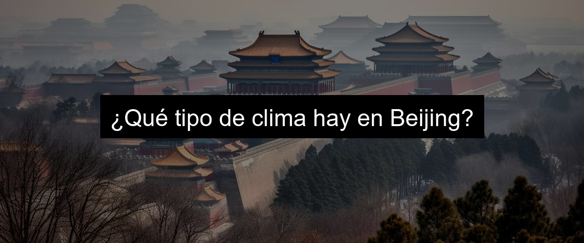 ¿Qué tipo de clima hay en Beijing?